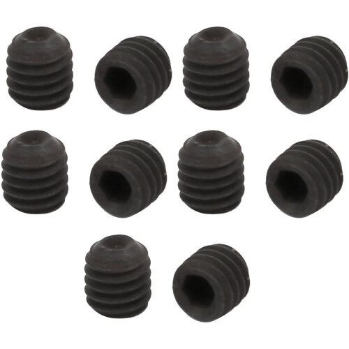 M3 x 3mm Cup Point Hex Socket Grub Set Screws Black 10pcs