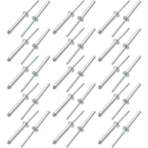 30 Pcs 5mm x 35mm Aluminum/Steel Open End Blind Rivets