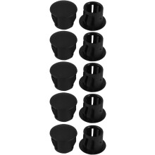 10pcs 10mm Dia Black Plastic Tubing Plug Door and Window Locking Hole Plugs