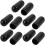 10Pcs 5mm Inner Dia PVC Flexible Vinyl End Cap Screw Thread Protector Cover Black 1