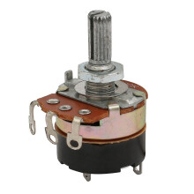 2 Pcs 500K ohm 5 Terminal Split Shaft Rotary Linear Dual Taper Potentiometer