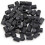 50Pcs 6mm Plastic Shaft Insert Dia Potentiometer Control Knobs Black 10 x 14mm 1