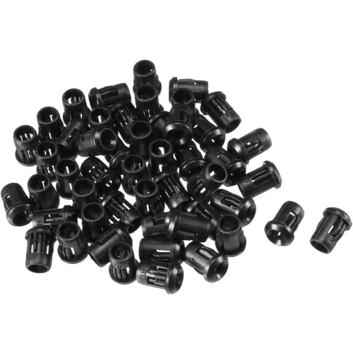 50Pcs Lamp Socket Light-emitting Diode Holder Clip Bezel Mount 3mm LED Holders Panel Display Plastic Black