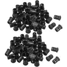 100Pcs Lamp Socket Light-emitting Diode Holder Clip Bezel Mount 5mm LED Holders Panel Display Plastic Black
