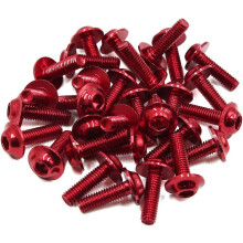 30pcs Universal Red M6 X 20mm Motorcycle Metal Fairing Hexagon Bolts Screws