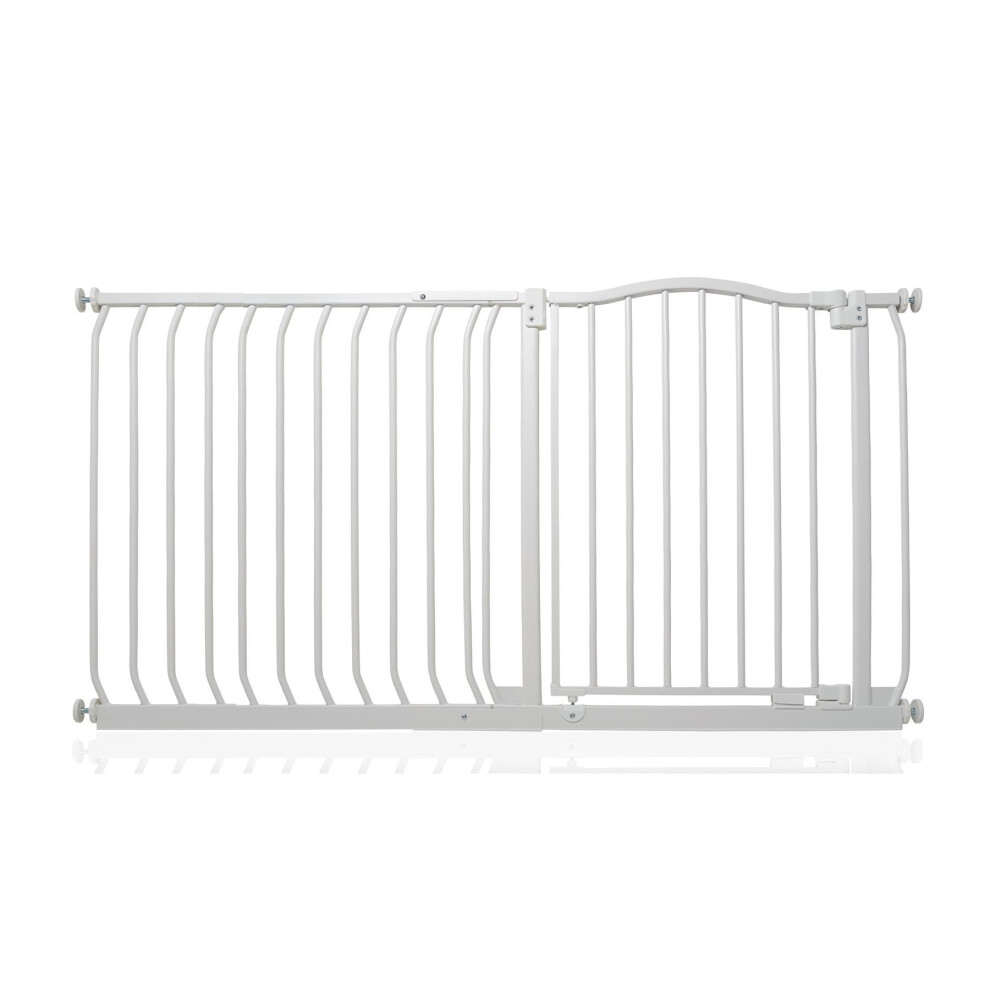 B&Q - Curved Top Safety Gate134Cm143CmMatt WhitePressure Fit Stair Gate - Image 2
