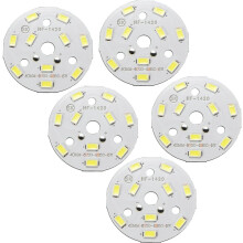 LED Chip Bulb 300mA 5W 10x5730SMD Module Aluminum Board Pure White Super Bright 40mm Dia 5pcs for Floodlight