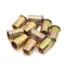 10Pcs 1/2-13 UNC Car Flat Head Rivet Nut Insert Bronze Tone