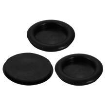 3pcs Wire Protective Grommets Black Rubber 40mm Dia Single Side Grommets