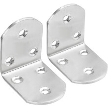 Stainless Steel Shelves Corner Brace 50mmx50mmx38mm, Joint L Shape Right Angle Corner Fastener Joints Support Bracket, Pack of 2