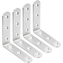 Stainless Steel Shelves Corner Brace 80mmx80mmx20mm, Joint L Shape Right Angle Corner Fastener Joints Support Bracket, Pack of 4