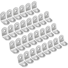 Stainless Steel Shelves Corner Brace 25mmx25mmx16mm, Joint L Shape Right Angle Corner Fastener Joints Support Bracket, Pack of 30