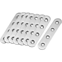 Repair Plate, 96mmx20mm, Flat Fixing Mending Corner Brace Bracket Connector, Pack of 8
