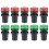 10Pcs Red Green Indicator Light AC/DC 110V, 22mm Panel Mount, for Electrical Control Panel, HVAC, DIY Projects 1