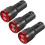 3Pcs Red Indicator Light with Buzzer AC/DC 110V, 22mm Panel Mount Flashing Alarm, for Electrical Control Panel, HVAC, DIY Projects 1