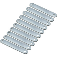 Repair Plate, 76mmx12mm, Flat Fixing Mending Corner Brace Bracket Connector, Pack of 10