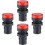 4Pcs Red Indicator Light AC/DC 24V, 22mm Panel Mount, for Electrical Control Panel, HVAC, DIY Projects 1