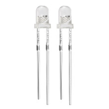 50pcs 3mm Multicolor Fast Flashing Dynamics LED Diode Lights Bright Lighting Bulb Lamps Electronics Components Filcker Light Emitting Diodes 3-3.4V