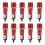 Signal Indicator Dash Light DC 12V, LED Bulbs XD10-3 Red, 10mm 2/5" Panel Mount 10Pcs 1