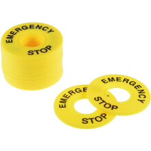 20 Pcs 22mm Inner Diameter Emergency Stop Sign for Push Button Switch Replacement