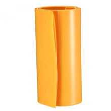 Battery Wrap PVC Heat Shrink Tubing 105mm Flat Width for 18650 Power Supplies 1 Meter Length Yellow