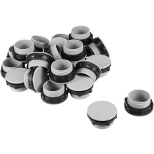 24 Pcs 30mm Black Gray Plastic Push Button Switch Hole Panel Plug