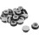 24 Pcs 30mm Black Gray Plastic Push Button Switch Hole Panel Plug 1