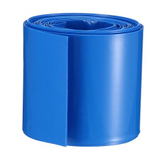 43mm Flat PVC Heat Shrink Tubing Battery Wrap 5m Length for 26650 Battery Blue