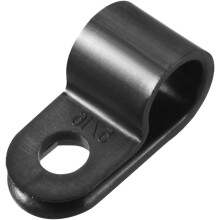30Pcs Nylon R-Type Cable Clamp Organizer Cord Clips for Wire Management 7.9mm Black CC-1.5