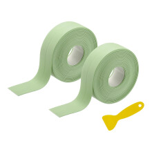 2 Rolls Caulk Tape Self-Adhesive, 0.8" x 10.5Ft PVC Waterproof Caulking Sealant Tape Caulk Strip for Kitchen, Sink and Floor Toilet Wall Edge Protecto
