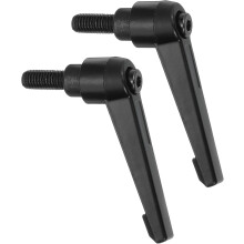 2Pcs M8 x 16mm Adjustable Knobs Handle Male Thread Push Button Ratchet Quick Release Locking Rotating Bolt for Lathe Machinery, Black