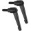 2Pcs M8 x 16mm Adjustable Knobs Handle Male Thread Push Button Ratchet Quick Release Locking Rotating Bolt for Lathe Machinery, Black 1