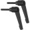 2Pcs M5 x 25mm Adjustable Knobs Handle Male Thread Push Button Ratchet Quick Release Locking Rotating Bolt for Lathe Machinery, Black 1