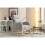 (Foam, LIGHT GREY) Mid-Century Teddy Rocking Chair, Light Grey 7