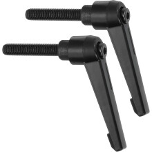 2Pcs M8 x 40mm Adjustable Knobs Handle Male Thread Push Button Ratchet Quick Release Locking Rotating Bolt for Lathe Machinery, Black