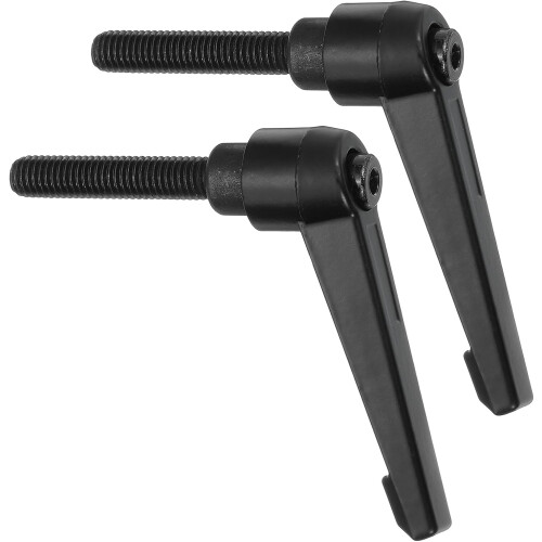 2Pcs M8 x 40mm Adjustable Knobs Handle Male Thread Push Button Ratchet Quick Release Locking Rotating Bolt for Lathe Machinery, Black