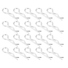 100Pcs 1mmx16mm Zinc-Plated Carbon Steel R Shaped Spring Cotter Pins, R Clips Cotter Pin Spring Fastener for Household Appliances, Sports Equipment, C