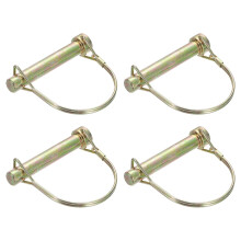 4Pcs 1/2" x 2-3/4" Linch Pin with Ring, Trailer Pins Round Linch Pins for Boat Kayak Canoe Trailer Tractor Trolley, Golden