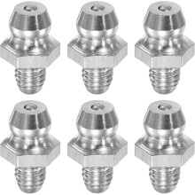 6Pcs Metric Stainless Steel Straight Grease Fitting M5 x 0.8mm Thread Hydraulic Grease Fitting Accessories