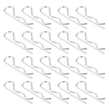 40Pcs 2.5mmx50mm Zinc-Plated Carbon Steel R Shaped Spring Cotter Pins, R Clips Cotter Pin Spring Fastener for Household Appliances, Sports Equipment,