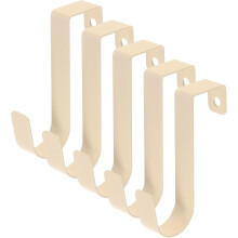 5 Pcs Over The Door Hooks, 2.8" Metal Z-Shaped Hanging Hooks Door Wreath Hanger Single Hanger Hook for Bathroom Living Room Bedroom Kitchen, Yellow