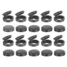 50Pcs Screw Caps, 5.3mm/0.21" ID Screw Snap Covers Washer Flip, PVC Hinged Screw Cover Caps for Covering Screw Heads(Dark Grey)