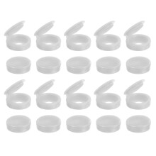 100Pcs Screw Caps, 5.3mm/0.21" ID Screw Snap Covers Washer Flip, PVC Hinged Screw Cover Caps for Covering Screw Heads(Light Grey)