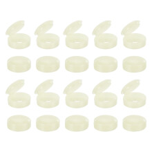 100Pcs Screw Caps, 6mm/0.24" ID Screw Snap Covers Washer Flip, PVC Hinged Screw Cover Caps for Covering Screw Heads(Rice Yellow)