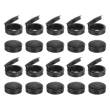 150Pcs Screw Caps, 4.5mm/0.18" ID Screw Snap Covers Washer Flip, PVC Hinged Screw Cover Caps for Covering Screw Heads(Black)