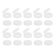 120Pcs Screw Caps, 5.3mm/0.21" ID Screw Snap Covers Washer Flip, PVC Hinged Screw Cover Caps for Covering Screw Heads(White)