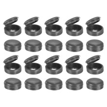 100Pcs Screw Caps, 6mm/0.24" ID Screw Snap Covers Washer Flip, PVC Hinged Screw Cover Caps for Covering Screw Heads(Dark Grey)