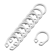 20 Pcs External Retaining Rings, 7.4mm 304 Stainless Steel External Circlip Snap Rings Round Wire Snap Rings for Valves Electrical Appliances, Silver