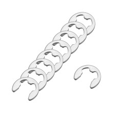 30 Pcs External Retaining Rings, 8mm 304 Stainless Steel E-Clip External Circlip Snap Rings Round Wire Snap Rings for Valves Electrical Appliances