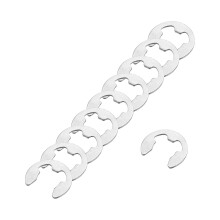 100 Pcs External Retaining Rings, 12mm 304 Stainless Steel E-Clip External Circlip Snap Rings Round Wire Snap Rings for Valves Electrical Appliances